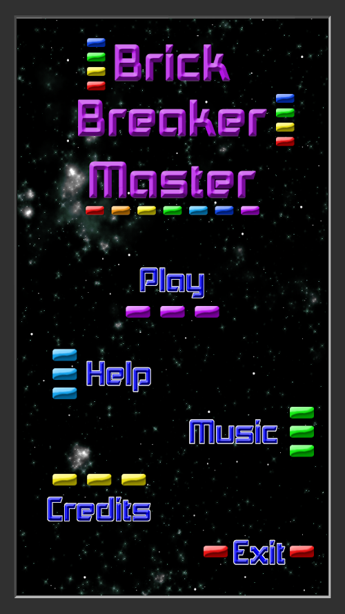 Android application Brick Breaker Master screenshort