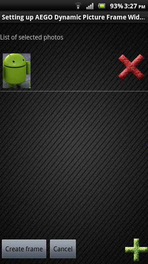 AEGO Dynam. Photo Frame Widget Screen 3