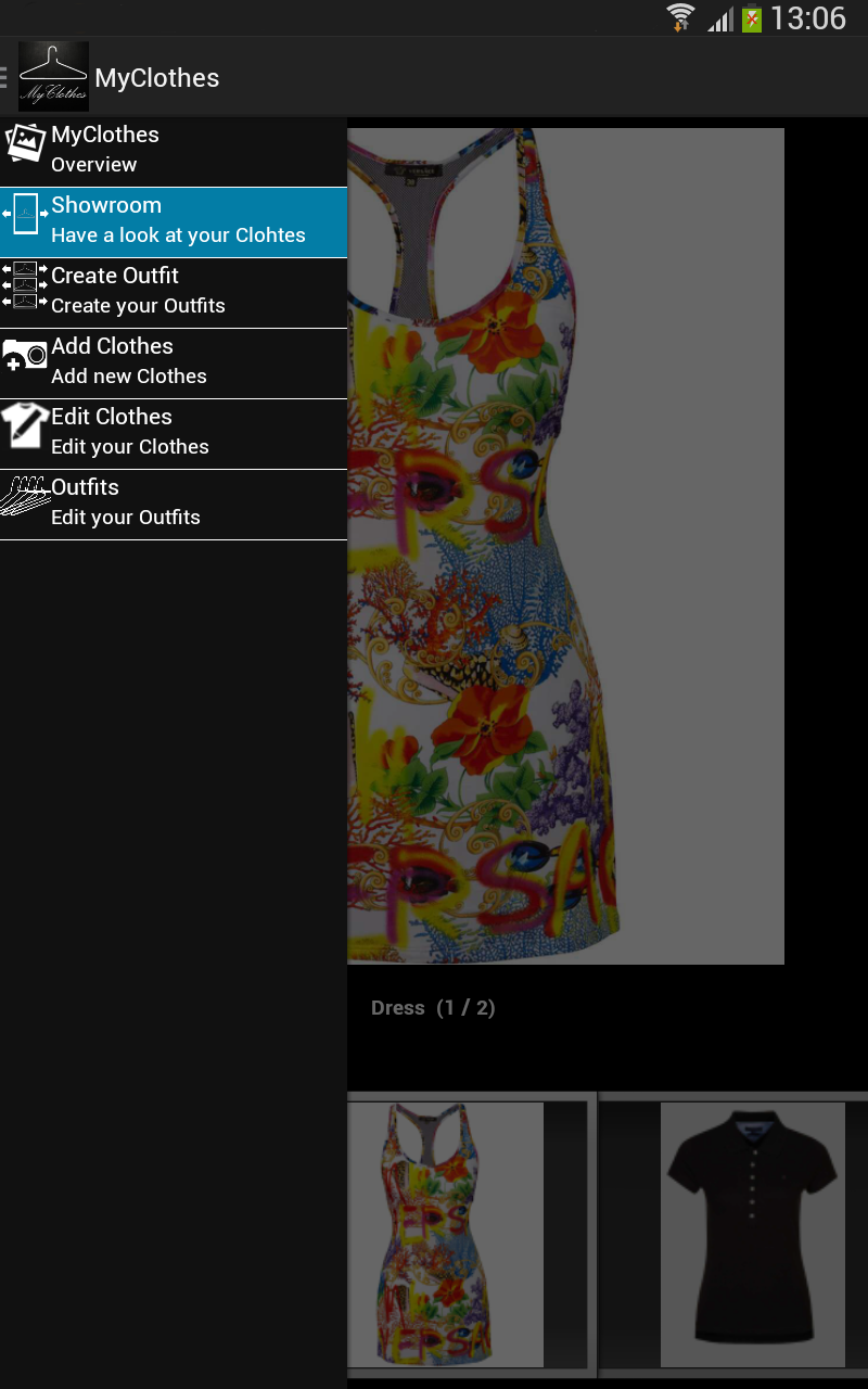 MyClothes (mobile wardrobe) Screen 3
