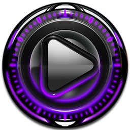 Poweramp skin Purple Glow v1.40