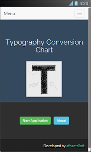 Free Download Typography Conversion Chart APK