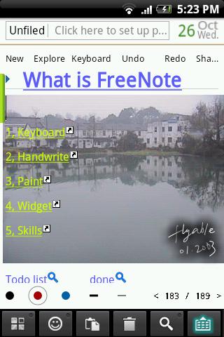 FreeNote+(2012) Screen 1