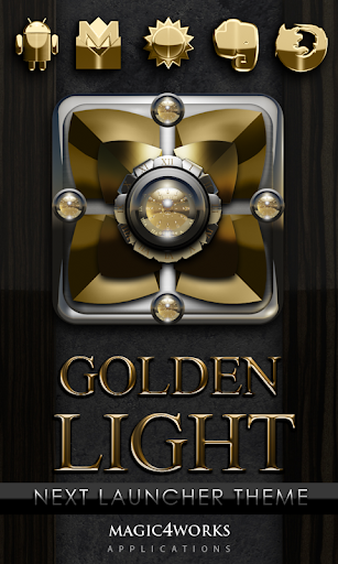 Next Launcher Theme Gold Light