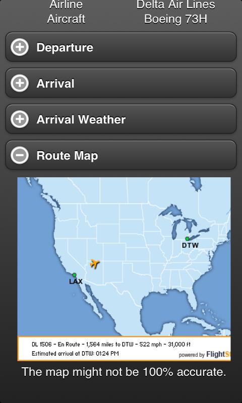 Flight Tracker Screen 2