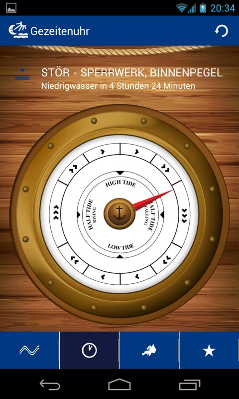 Android application Gezeiten screenshort