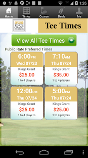 King's Grant Golf Tee Times Screenshots 0