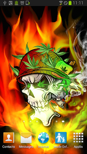 【免費個人化App】Skull Soldier Weed Parallax 3D-APP點子