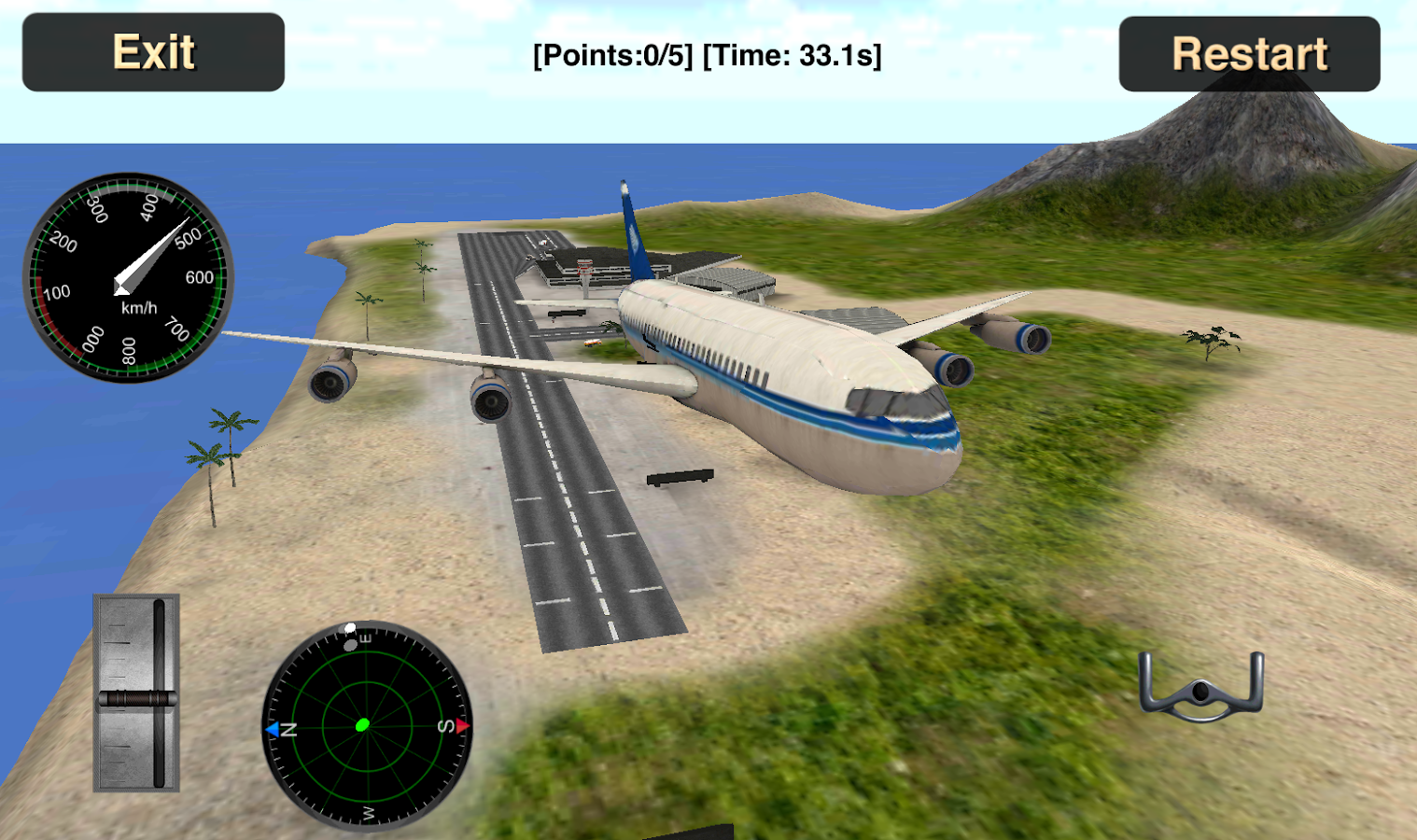   3D 비행기 시뮬레이터- 스크린샷 
