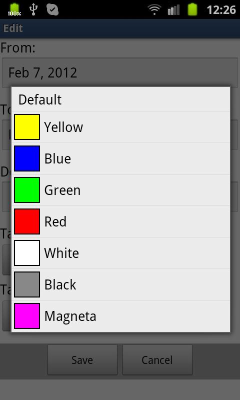 Shift Rota Calendar Screen 3