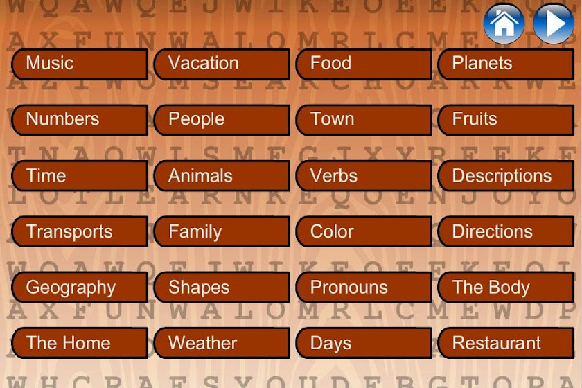 Word Search English Spanish Screen 3