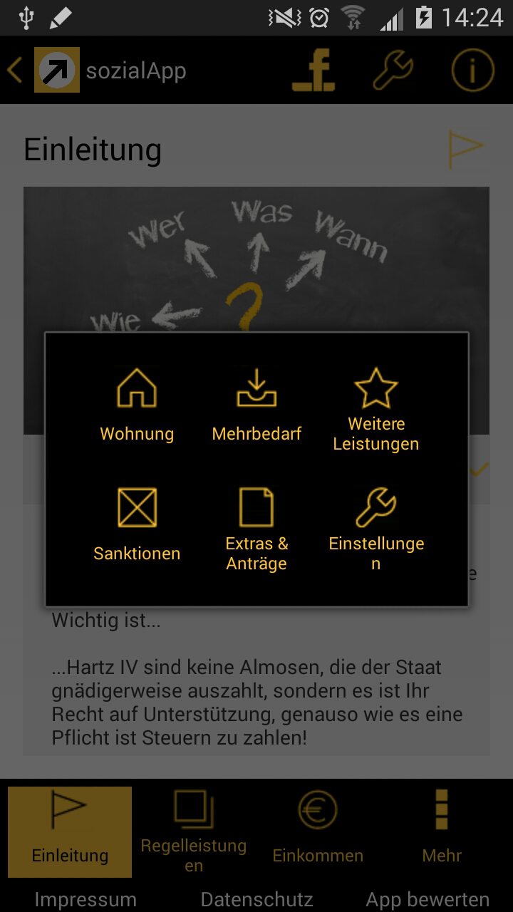 sozialApp Screen 3