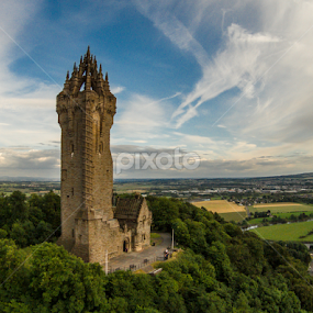 Sky High at the Wallace Monument by Buster Brown - Buildings & Architecture Public & Historical