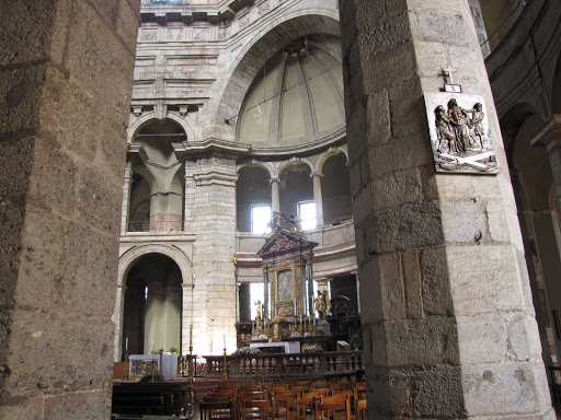 Inside the Catholic church the Basilica of San Lorenzo Maggiore in Milan, Italy.