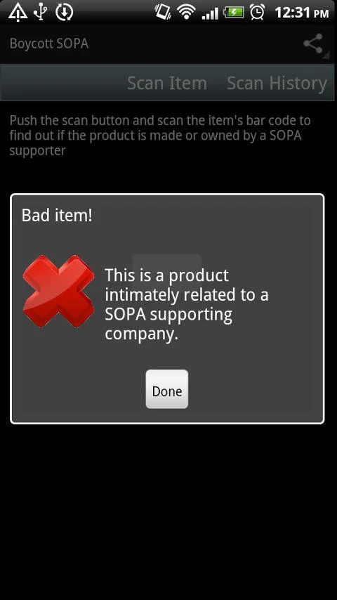 Boycott SOPA - screenshot