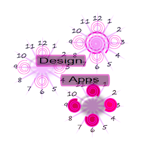 Crazy Clocks Pretty Pink Stars 1.0.0