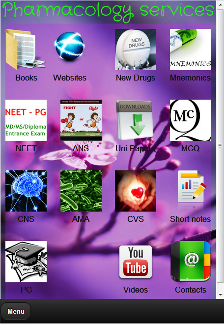 Android application New drugs and Pharmacology screenshort