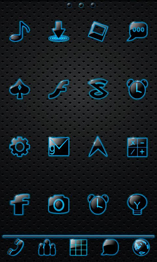 Sleek Ebony Go Launcher Theme