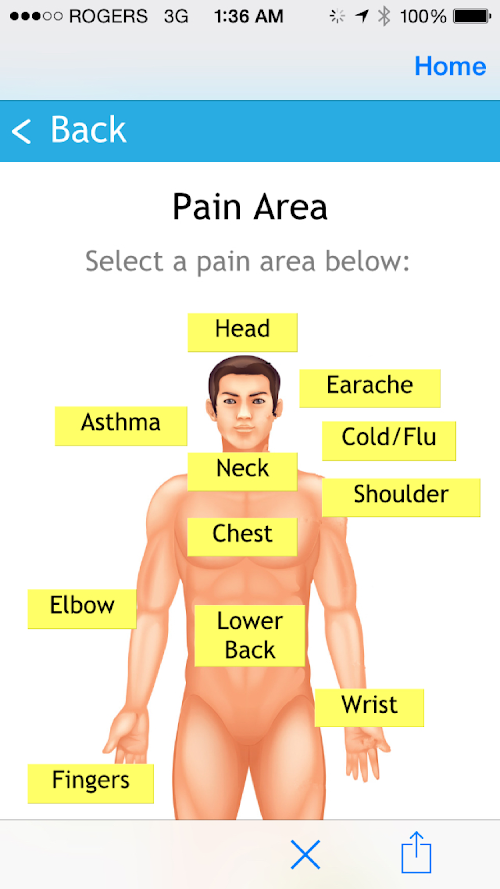 Android application Pain Tracker screenshort