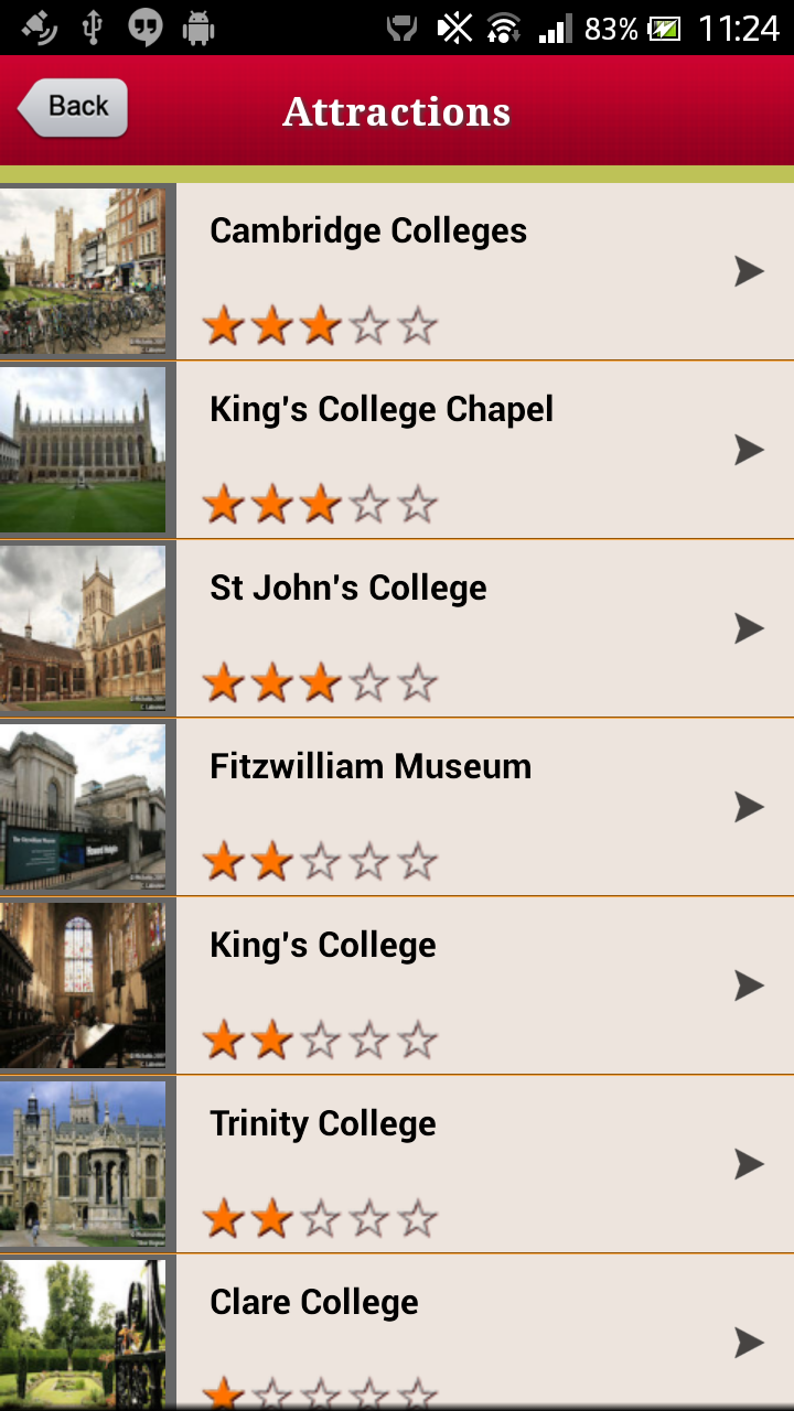Cambridge Offline Map Guide Screen 3