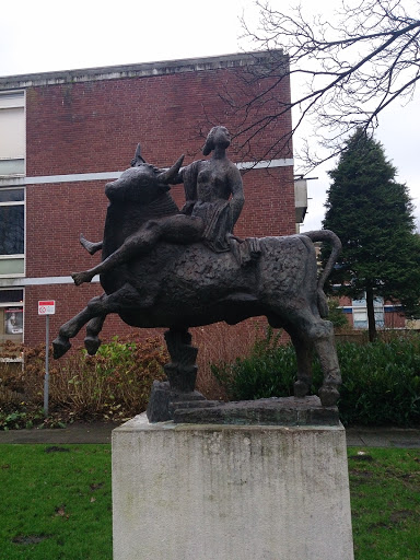 Woman Riding a Bull