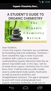 "The Organic Chemistry Review App for Android" icon