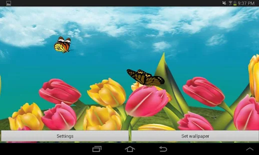 3D Butterfly Garden Wallpaper