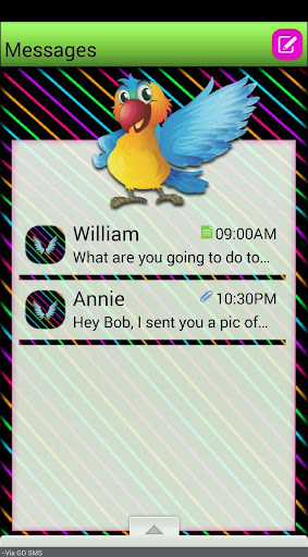 CartonBirds GO SMS THEME