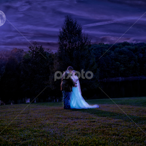 Twilight Kiss by Bobbie Clark - Wedding Bride & Groom