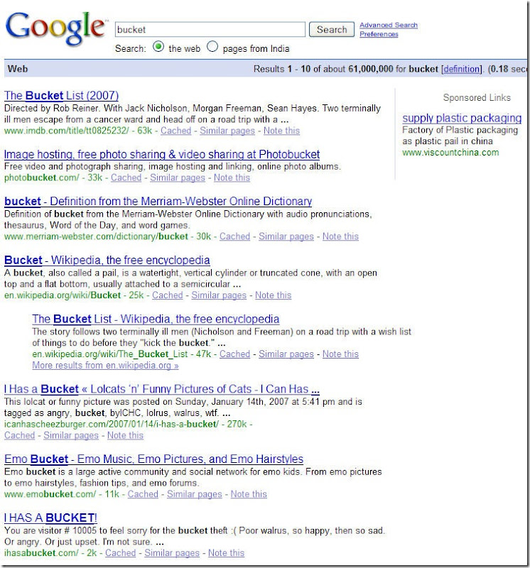 BucketGoogleSearch