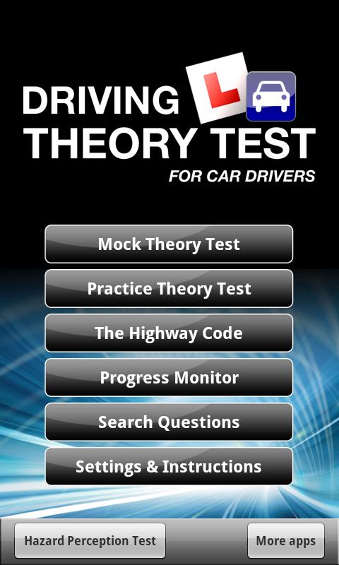 Android application Driving Theory Test UK Car screenshort