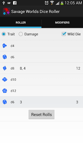 Savage Worlds Dice Roller