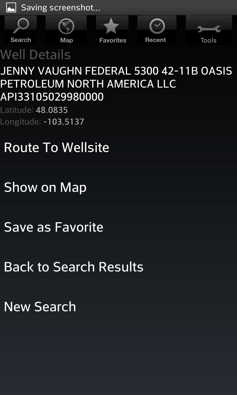 Wellsite Navigator Unlimited Screen 3