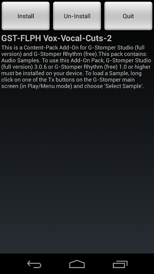 Android application GST-FLPH Vox-Vocal-Cuts-2 screenshort
