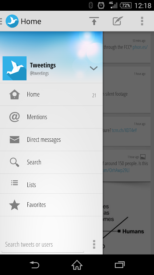 Tweetings for Twitter - screenshot