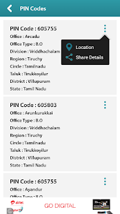 India PIN,STD,ISD Codes Screenshots 3