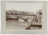 Gezicht op de Arno en de Ponte Vecchio te Florence