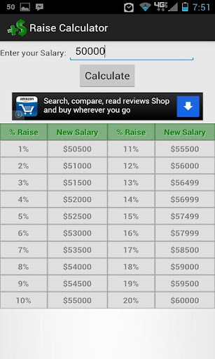 Raise Calculator