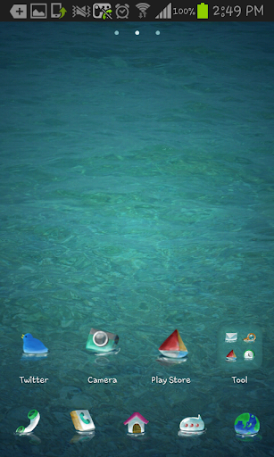 on the sea go launcher theme