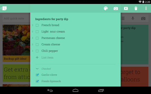Google Keep - screenshot thumbnail