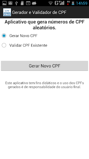 Gerador e Validador de CPF