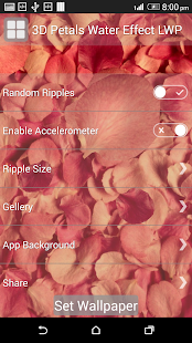 3D Petals Water Effect LWP Screenshots 1