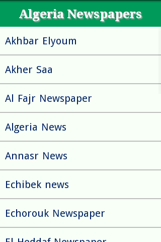 Algeria Newspapers Site List