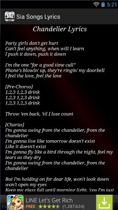 Sia Chandelier One Two Three