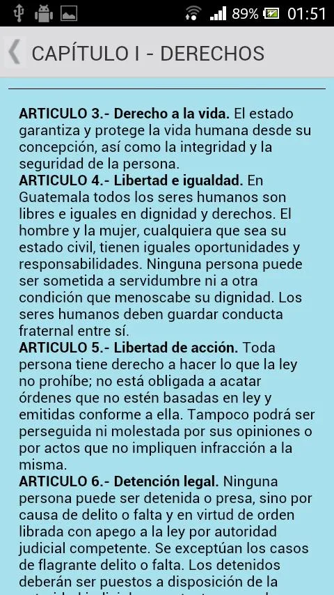 Constitución de Guatemala - screenshot