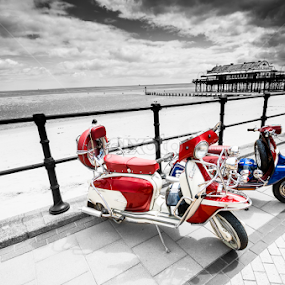 Scooter on the prom by Simon Trott - Transportation Other