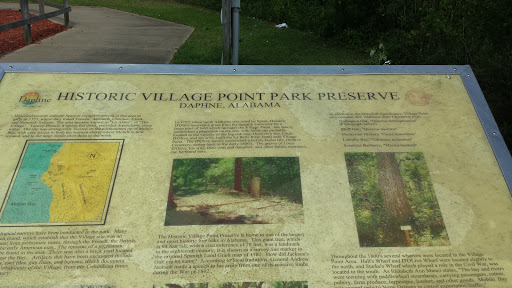 Historic Village Point Park Preserve Dedication Sign