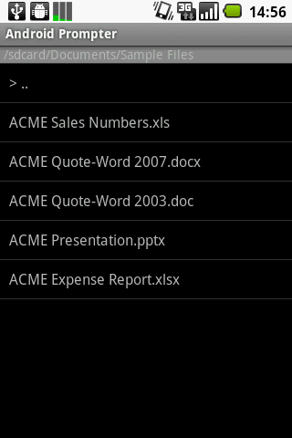 A Prompter for Android - screenshot