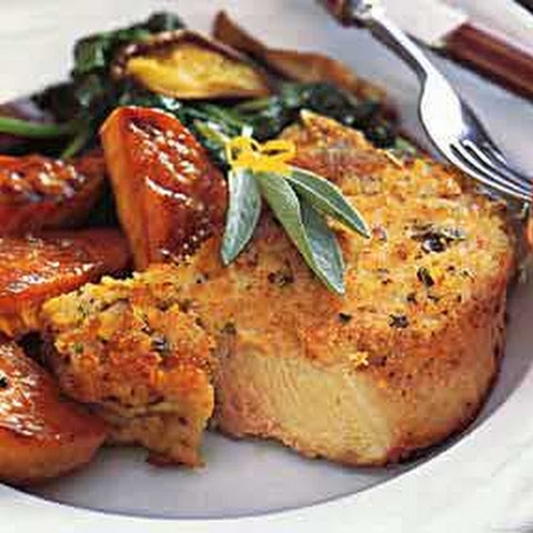 Baked Pork Chops with Parmesan-Sage Crust