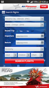Air Panama Reservation App Screenshots 2