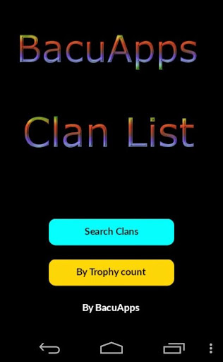 BacuApps Clan List